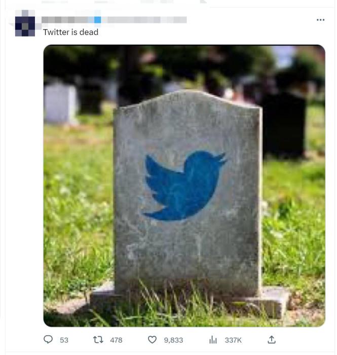 马斯克宣布推特最新改革网友：“推特已死”抓取|截图|图片来源|数据|马斯克|用户|限制|推特