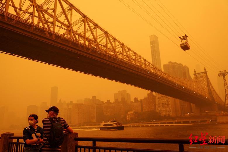橙色的天！纽约空气质量全球倒数第一！旅美印度人抱怨：像回家一样味道|加拿大|印度人
