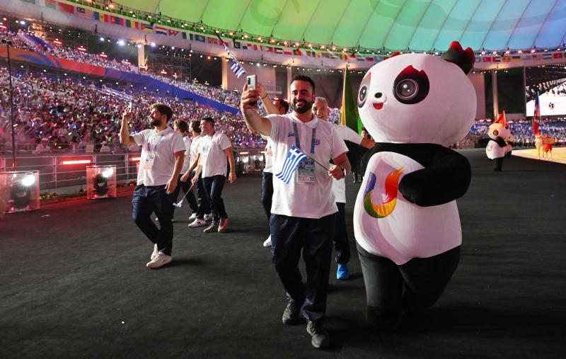 Chengdu Universiade | Unveiled Them Let the World Know Chengdu - Approaching the Opening Ceremony of Chengdu Universiade "Rongbao" Actor Action | Rongbao | Universiade