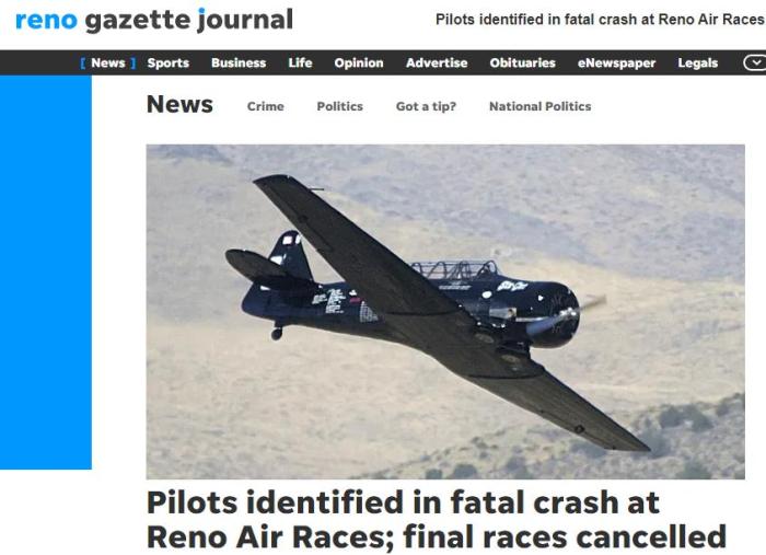 Two pilots died, and during the competition, two American planes collided during landing