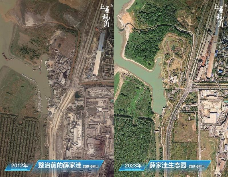 Observing the Ecological Changes of Mother River from a Satellite Perspective | Following the Footprints of General Secretary | General Secretary | Satellite Perspective