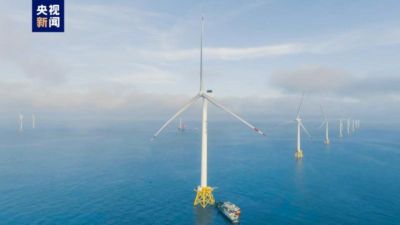 转一圈发电34.2度！全球首台16兆瓦超大容量海上风电机组并网发电风电|海上|并网发电