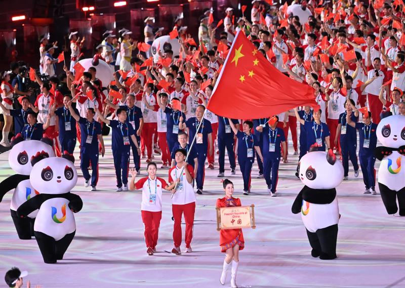 Chengdu Universiade | Reporter's note: As a member of the Chinese delegation, what was the experience of entering the opening ceremony of the Universiade for college students | Sports | Universiade