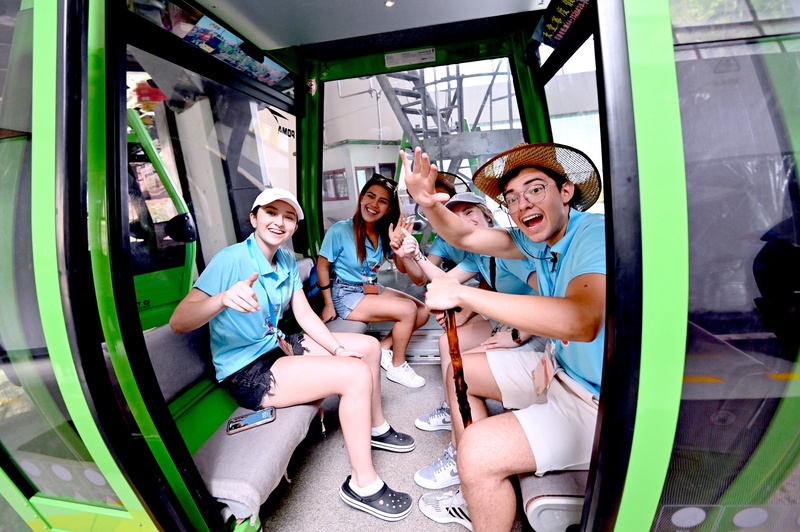 "All that comes to mind is happiness," some people say. "Whenever I think of China, teenagers from 11 countries come to Shanghai, China | cable car | Shanghai."