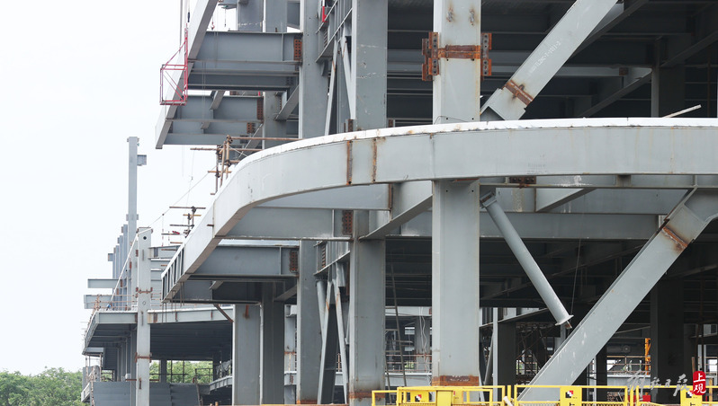 The dispatch, operation, and skills training base, the "core hub" of Shanghai's railway network, has entered the main structure construction center | 41.5 meters. Operations | Skills