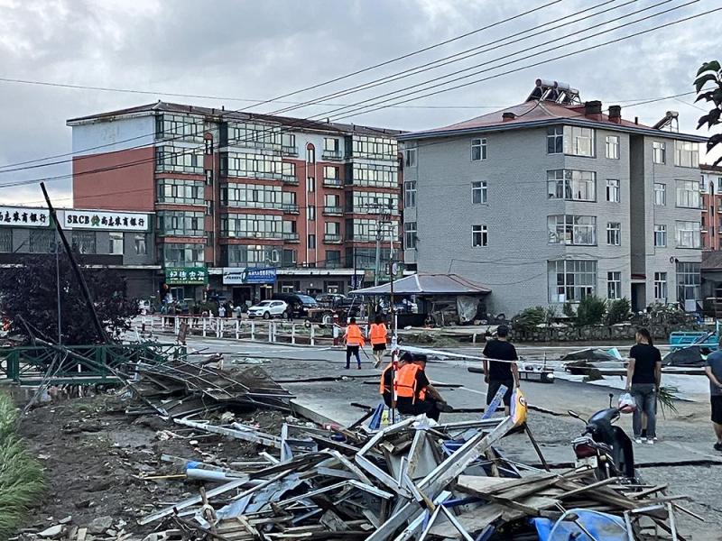 Large areas of rice fields flooded and facing crop failure, flood scene in Shangzhi, Heilongjiang Province: damage to facility agriculture flooded | Introduction | Greenhouse | Shangzhi City | Old Street | One side | Villagers | Floods