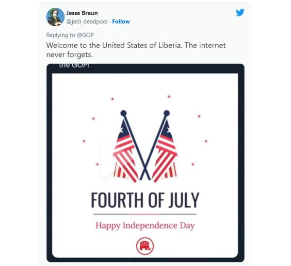 Multiple shooting incidents occurred in multiple locations, Independence Day in the United States: Republican Party issues the wrong flag for Liberia | Independence Day | Flag