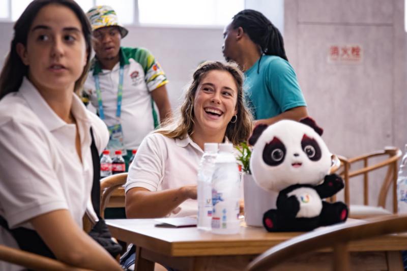 Portuguese women's basketball team captain Karolina: We had a pleasant time in Chengdu. The Portuguese women's basketball team at the Chengdu Universiade | captain | Karolina