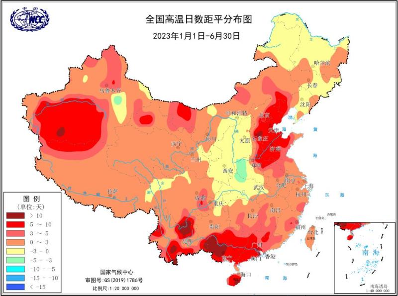 It is rare for high temperatures in the north to overlap multiple times. Since the beginning of this year, the number of high temperature days in China has reached a new historical high