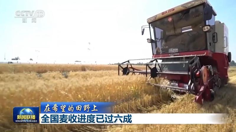 The progress of large-scale harvesting of wheat nationwide has exceeded 60%