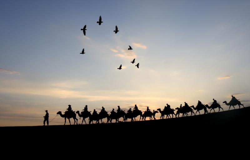 Enjoy the holiday time. June 24th | Mingsha Mountain Crescent Spring in Dunhuang City, Gansu Province | Holiday