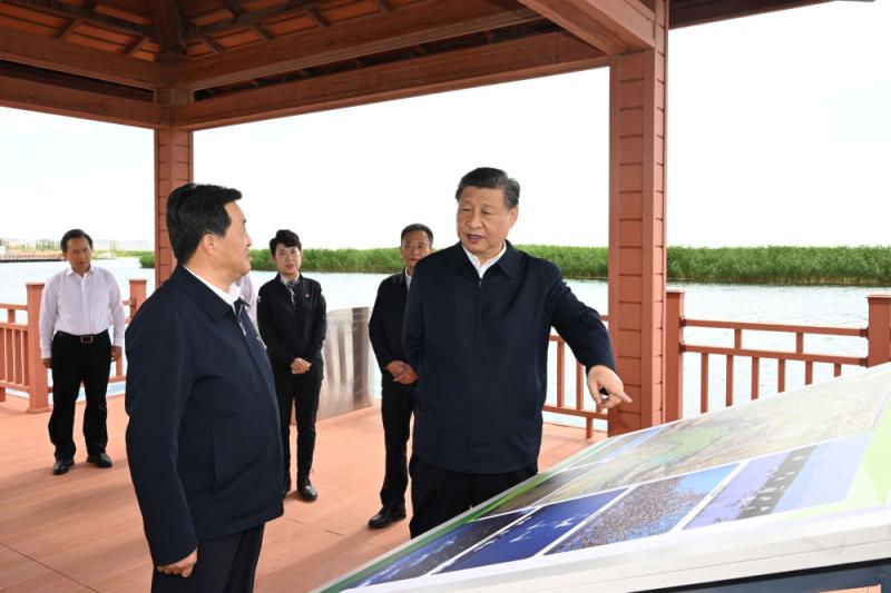 Viewpoint 1 | Xi Jinping: guard this "Pearl outside the plug" is located in | China | fly | Ecological Environment | Wuliangsu | Xi Jinping | Governance | shooting | UAV | Suhai