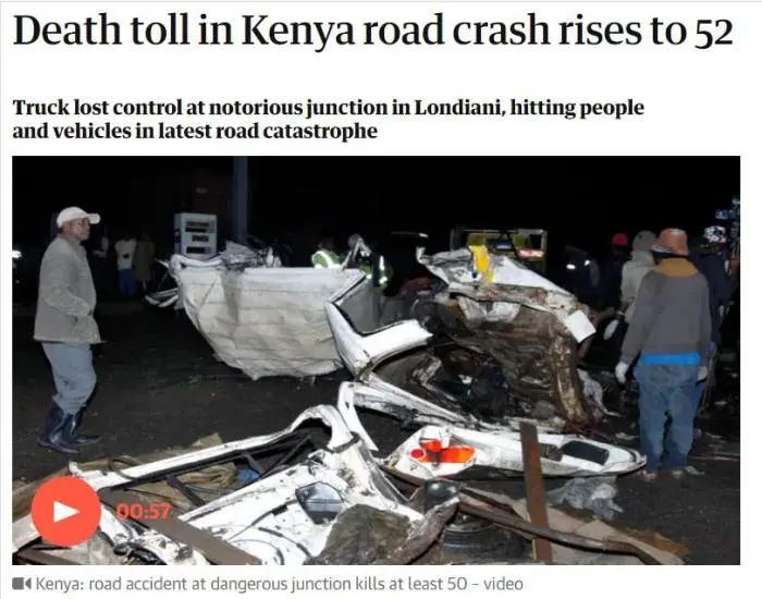 More than 50 deaths, Kenya's sudden outbreak! A truck collided with a nearby vehicle and crowd Kericho | time | crowd