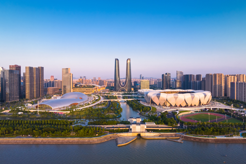 The "tallest building in Hangzhou" Green Space Hangzhou Century Center was opened today and is an important supporting project for the Hangzhou Asian Games, made in Shanghai