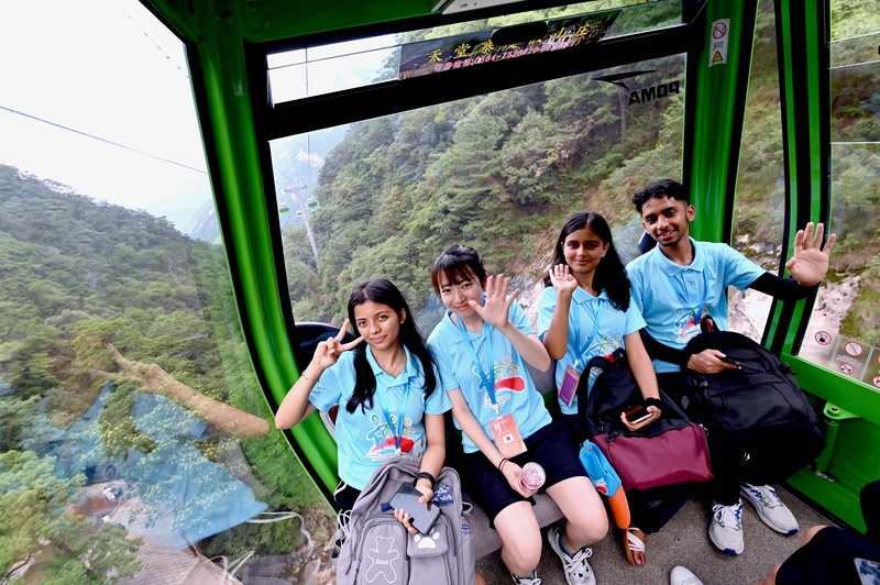 "All that comes to mind is happiness," some people say. "Whenever I think of China, teenagers from 11 countries come to Shanghai, China | cable car | Shanghai."