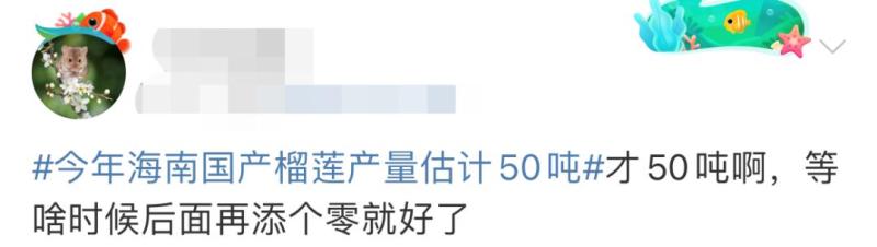 Did domestic durian fail?, Not enough for Chinese people to fill their teeth! Annual production less than one thousandth of imported volume Hainan | durian | domestically produced