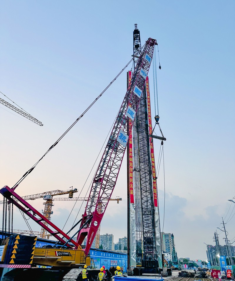 The Jiamin Line Jiajian Highway Station of the urban railway has entered the main construction stage, and the Jiamin Line