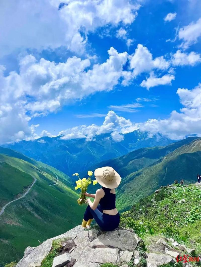 女游客巴朗山采花拍照被举报！官方回应川西高原|网友|巴朗山