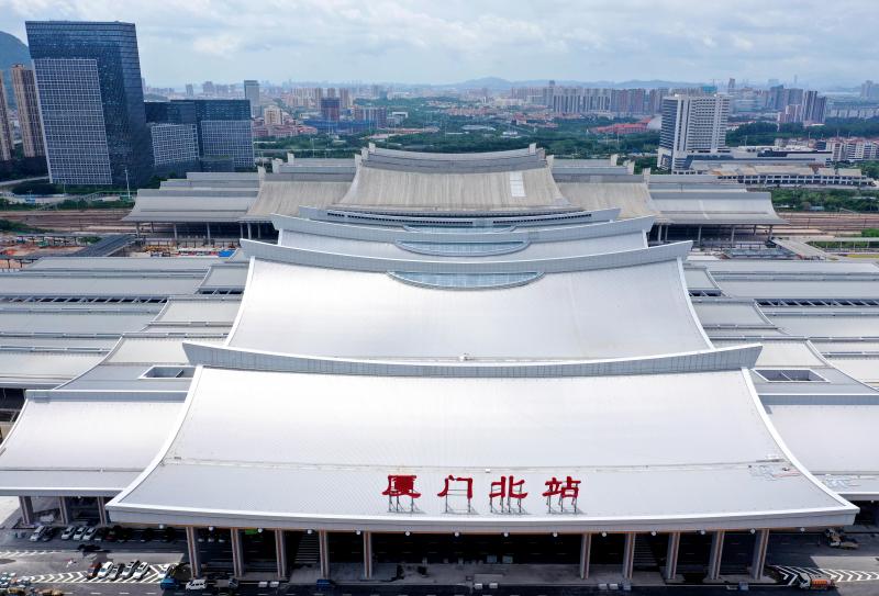 Xinhua News Agency+| Visiting China's First Cross Sea High Speed Rail with the Most Difficult Construction on the Whole Line - Fuxia | Xiamen North Station | High Speed Rail