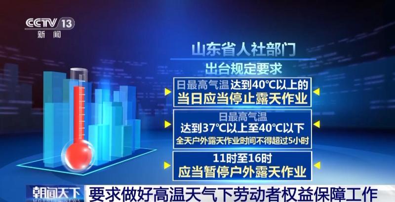 高温天气持续人社部要求做好劳动者权益保障工作高温|天气|劳动者