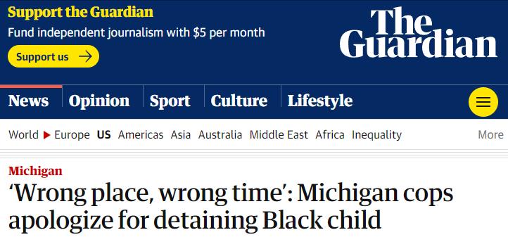 This is just an unfortunate case of the wrong time and place!, British media: African American children throw garbage and are innocently handcuffed. US police apologize: forget the time | media | innocent