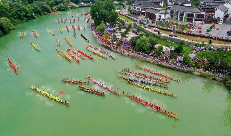 Dragon Boat Welcoming Dragon Boat Festival in Bijiang District | Tongren City, Guizhou Province | Dragon Boat