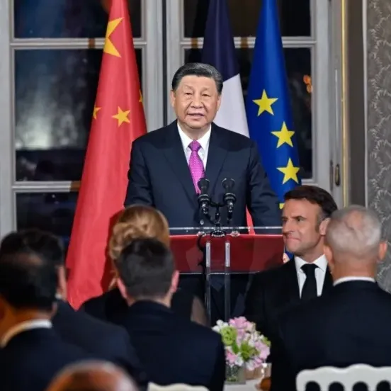 Xi Jinping attended the welcome banquet held by Macron