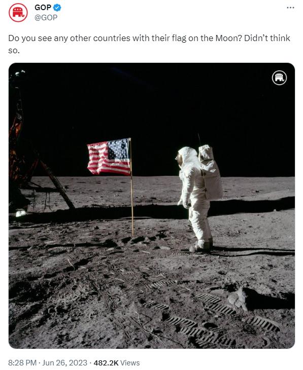 Being slapped with a five-star red flag!, The US Communist Party wants to show off the moon | USA | Republican Party