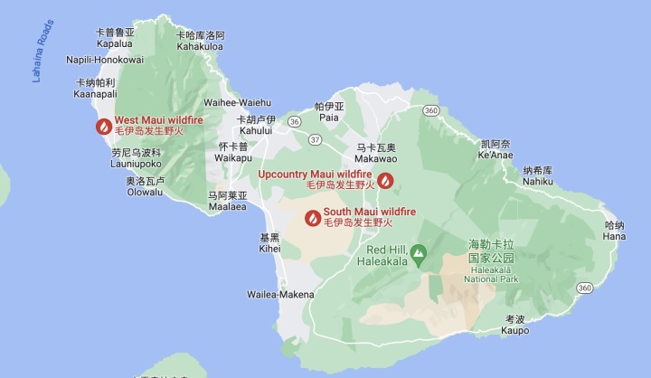数万人从岛上撤离,中国游客亲历夏威夷野火：知名景点80%被吞噬酒店|游客|景点