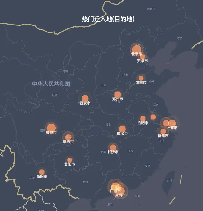 These places have the most "congested" traffic and the most difficult to buy tickets. Return trip during Spring Festival travel