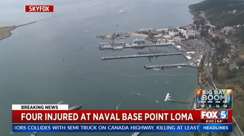 5名水兵受伤,突发！美军船只撞上码头新闻网|训练|船只