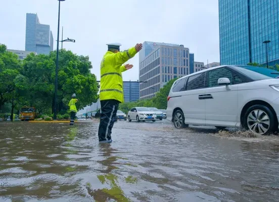 What did the two typhoons leave behind for Shanghai officials?