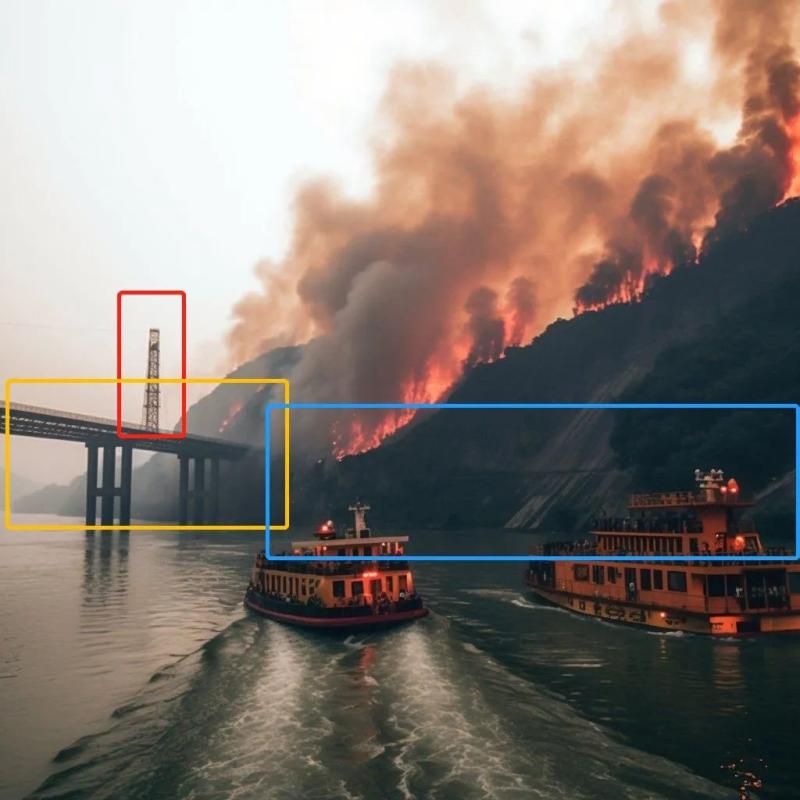 这几张图显示三峡大坝“着火”和“决堤”现场？假的专业人士|明查|三峡大坝