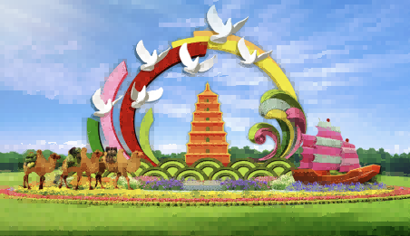 "Five Grains" were first installed in the big flower basket, and the 2023 National Day flower arrangement plan was announced