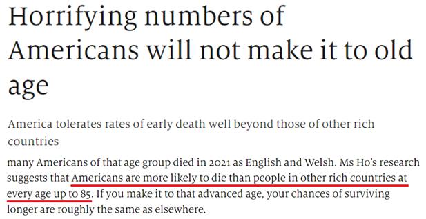 British media: An astonishing number of Americans cannot live to be old! American | Country | United States