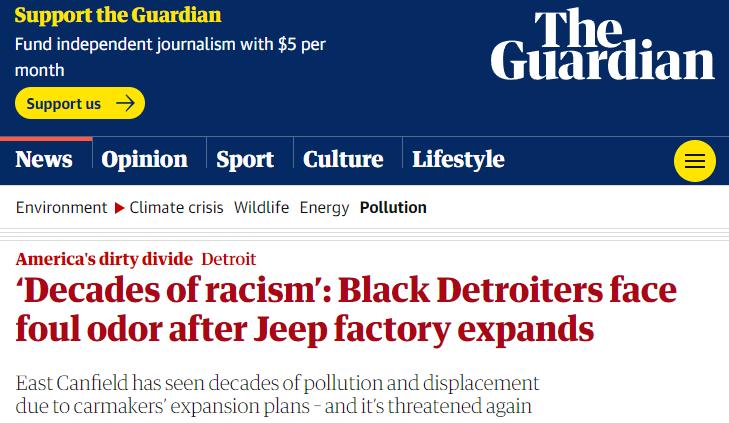 World Theory: British Media: The Tragedy of Race! Targeted plunder of black communities in the United States builds a "wall of threat" Detroit | Factory | United States
