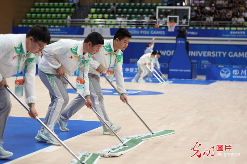 The Beautiful Scenery of the Chengdu Universiade Stadium with "Little Green Pepper" Liu Yun | Qingbaijiang Basketball Stadium Center | Universiade