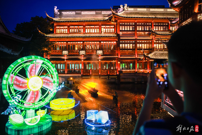 Watermelon, cold drinks, fans... Yu Garden Jiuqu Bridge Summer Festival Lantern invites you to enjoy the cool garden party | Elements | Solar Terms