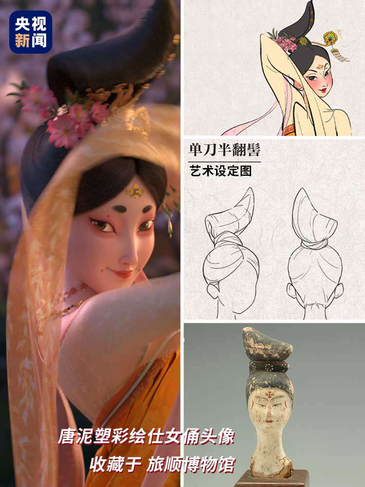 "Chang'an 30000 Miles" also has these "Easter eggs", such as the necklace of Princess Yuzhen and the hairstyle of a Yangzhou singer... In addition to poetry, Gao Shi | floral decorations | unearthed | Yuzhen | cultural relics | Li Bai | movies | Princess