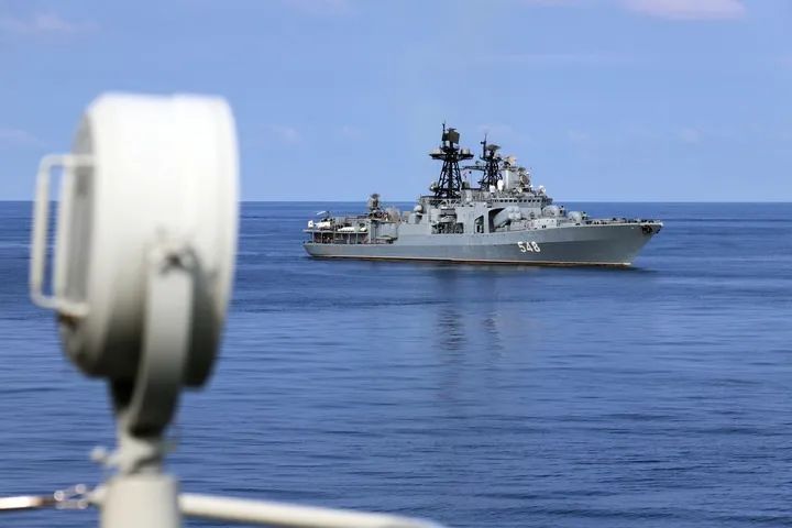 俄舰队驶入中国军港！舰艇|俄罗斯|中国