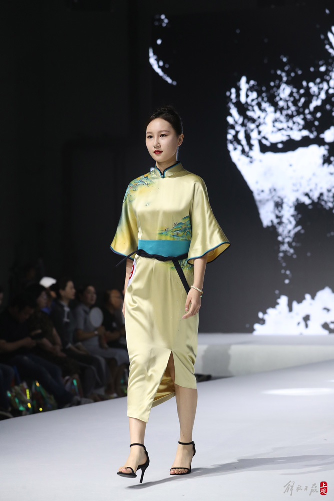 一批新兴海派旗袍设计师和创业者脱颖而出,闵行纺织行业服装设计大赛设计|作品|海派